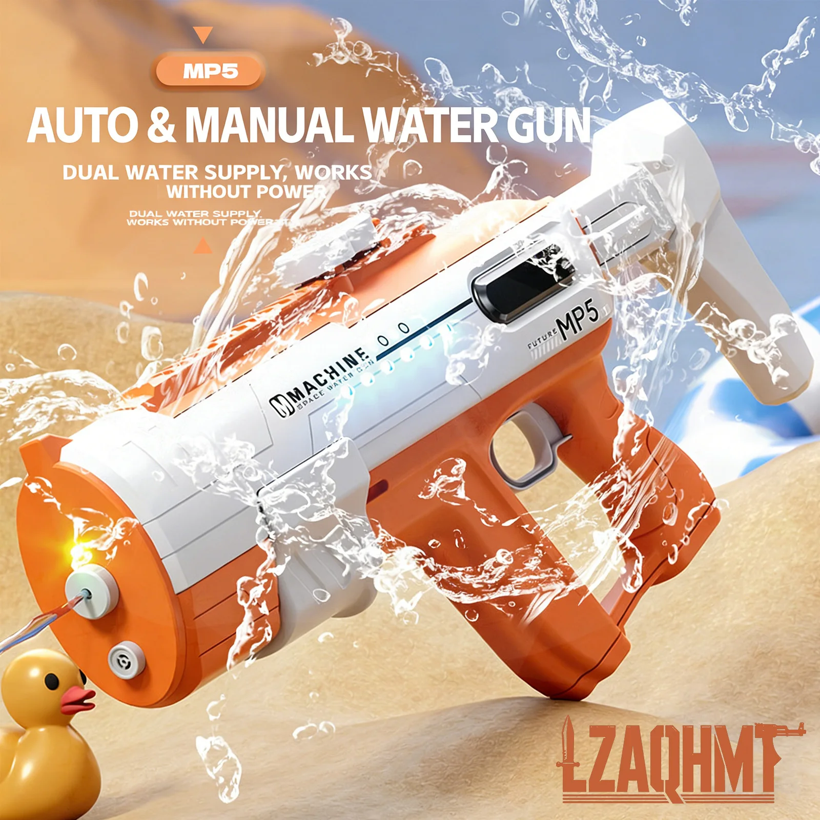 

Shark MP5 Electric Water Gun Automatic Electric Water Blaster with Lights High-Pressure Soaker Toy for Kids Outdoor Fun