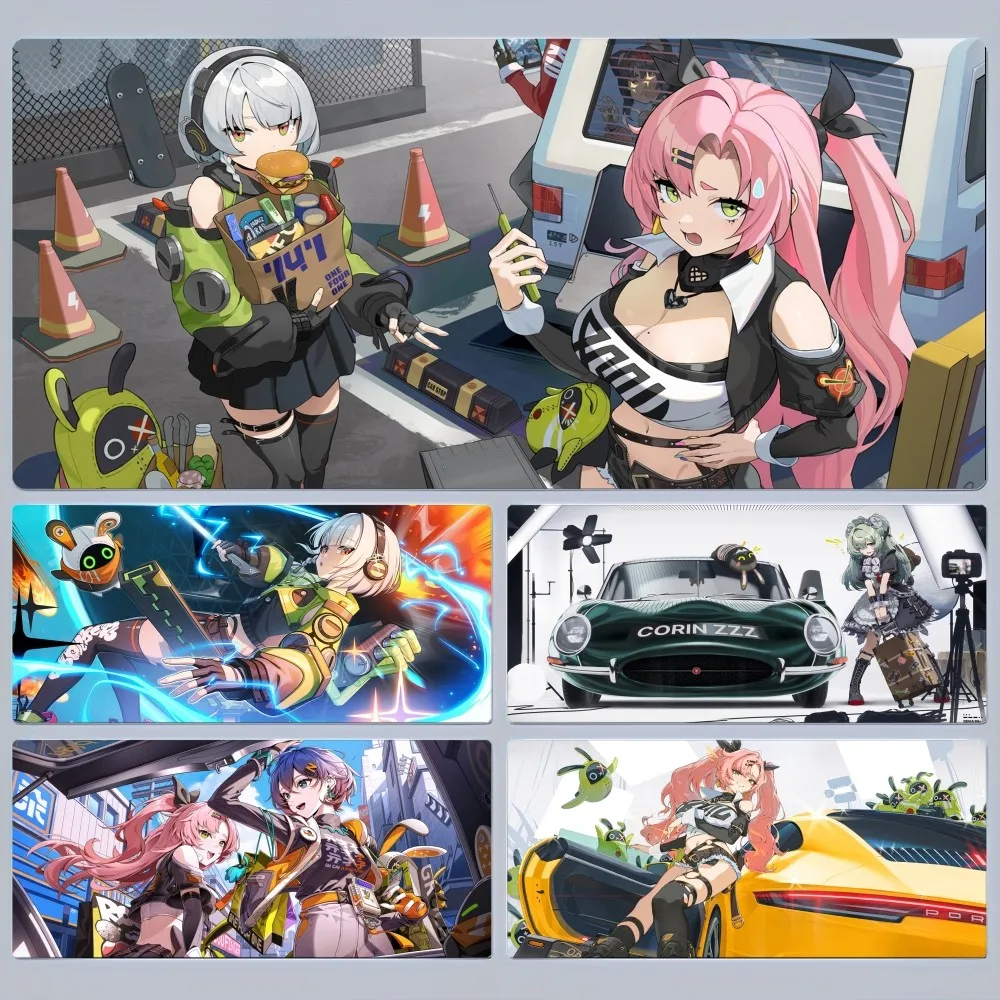 Zenless Zone Zero Mousepad Rubber XXL Cartoon Anime Gaming Mouse Pad Keyboard Mouse Mats Desk Mat Accessories for PC Mouse