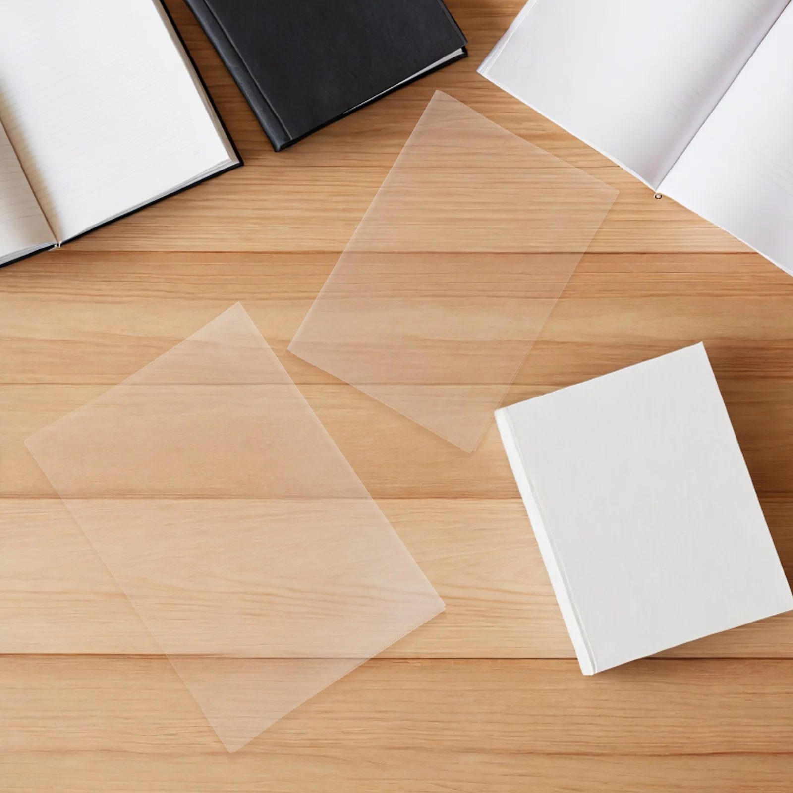 40 pçs capas de livro de plástico transparente manga impermeável protetor transparente para livros didáticos notebooks biblioteca escolar à prova de poeira