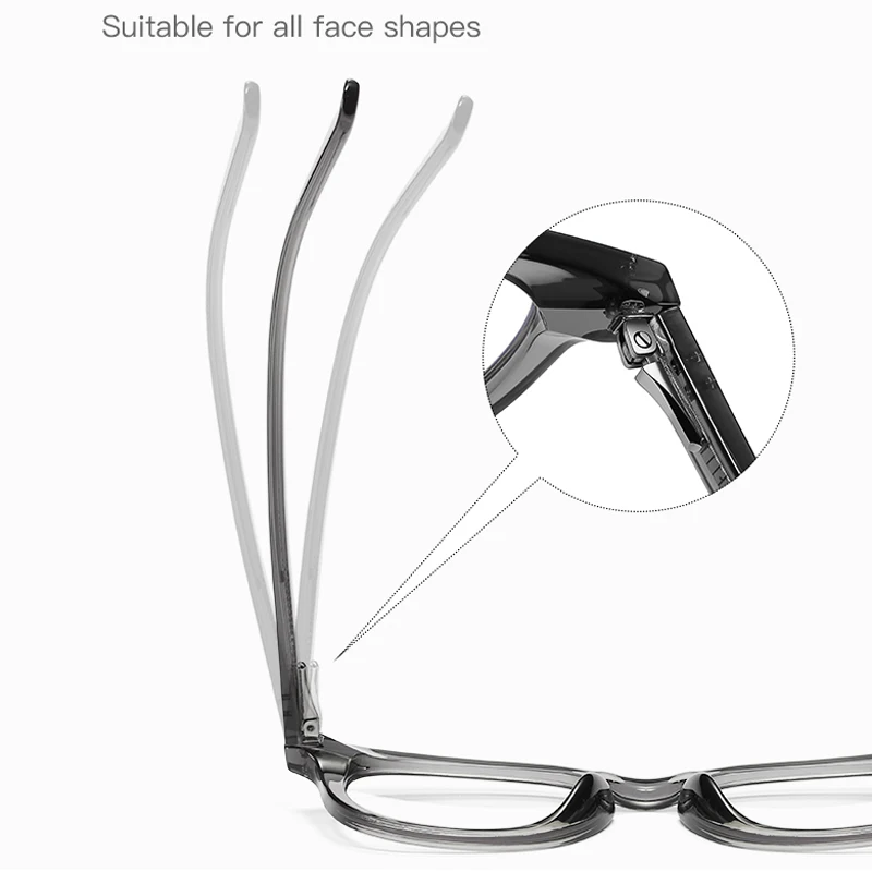 Kizn anti-luz azul miopia óptica óculos quadro nova liga retro fotocromático feminino masculino prescrição óculos-0.50 a-10