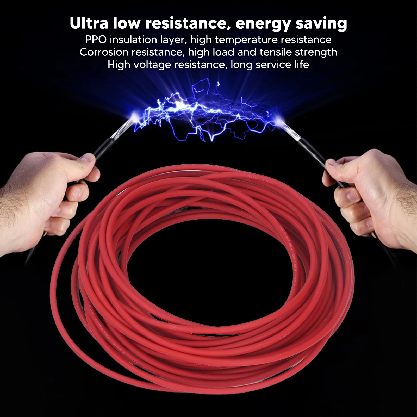 Câble d'extension solaire 10AWG, fil de panneau solaire, rouge, noir, 15m avec Z Invite Ket pour automobile, bateau, 1 paire