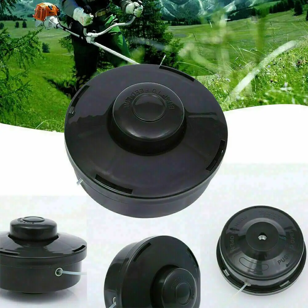 

1Pc Balck Petrol Cutter Trimmer Head Strimmer Feed Line Lawn Mower Replacement Part Spool Brush Universal Garden Supplies