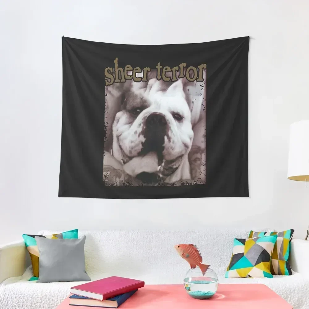 

Sheer Terror Buldog Tapestry Luxury Living Room Decoration Wallpaper Tapestry