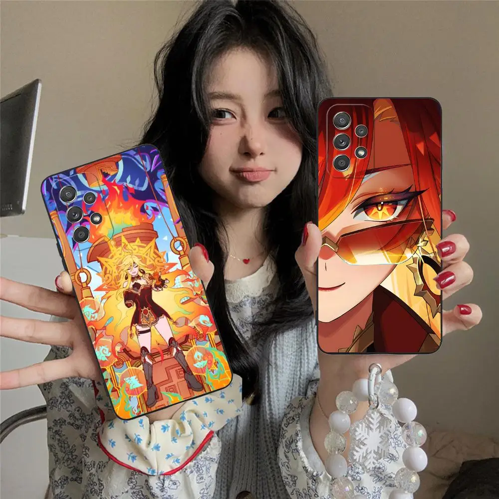 Game GI Mavuika Matte TPU Mobile Phone Case for Samsung Galaxy A56 55 54 53 52 51 36 35 34 23 16 15 5G Colorful Cover