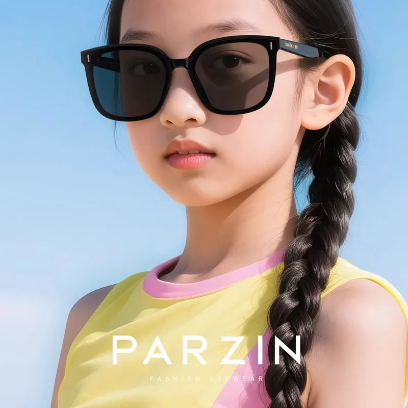 

Детские солнцезащитные очки PARZIN, модные солнцезащитные очки с защитой от ультрафиолета для мальчиков, черные очки для девочек