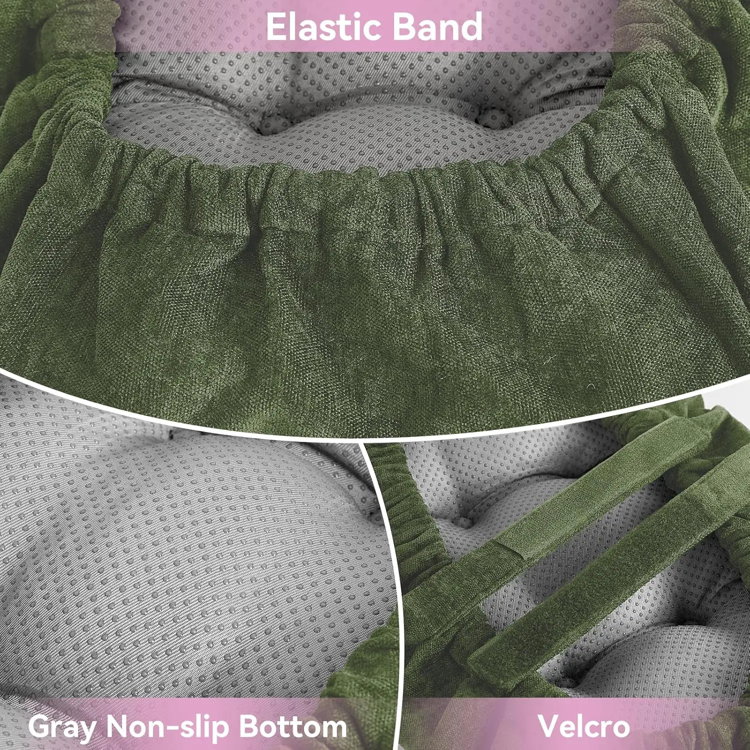 18X9.5X2Inch Stool Cushion With Non-Slip,Soft And Durable Fabric,Saddle Stool Cover And Saddle Stool Cushion Rectangular For