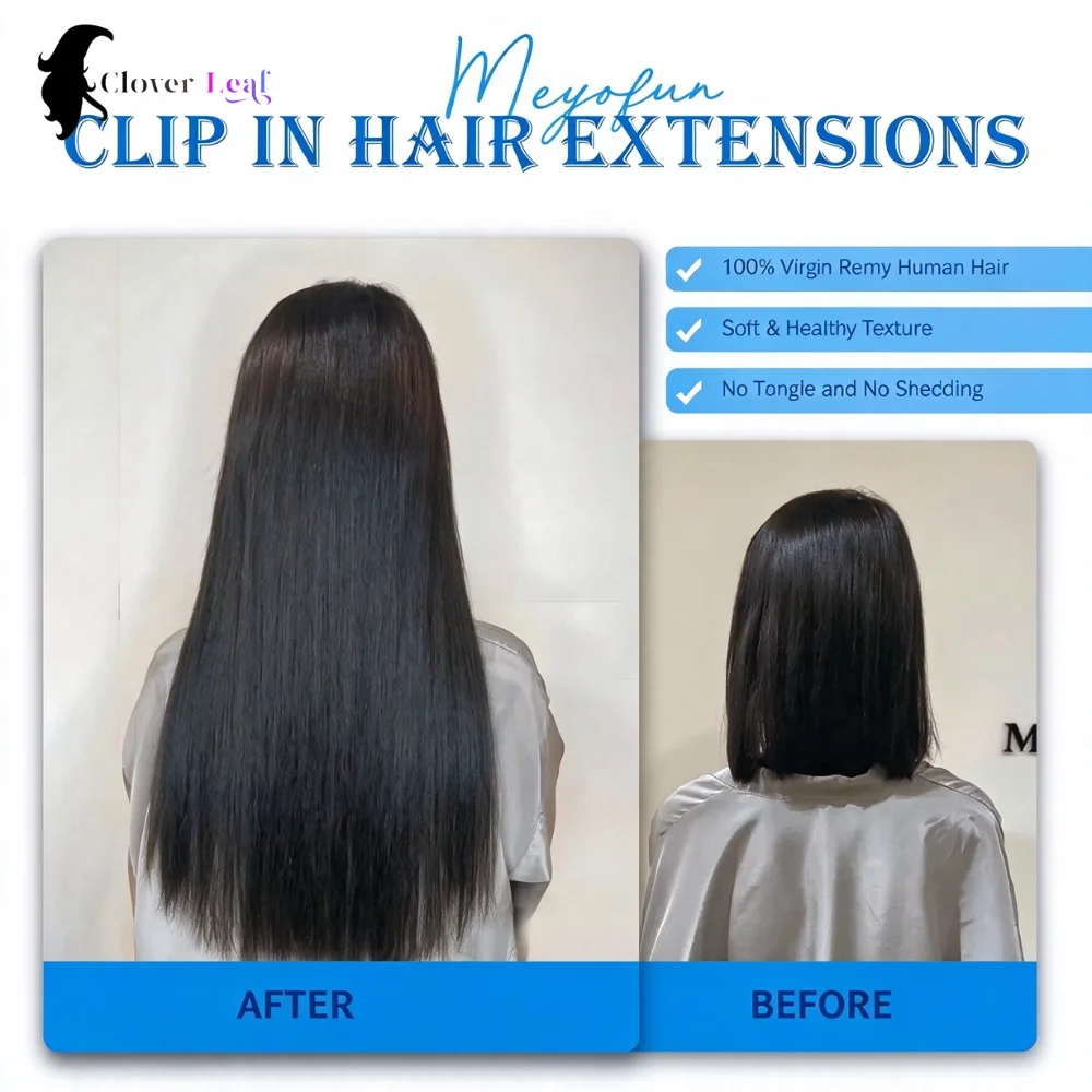 Накладные пряди для волос, изг – обзор и цена Seamless Clip In Hair Extensions Human Hair