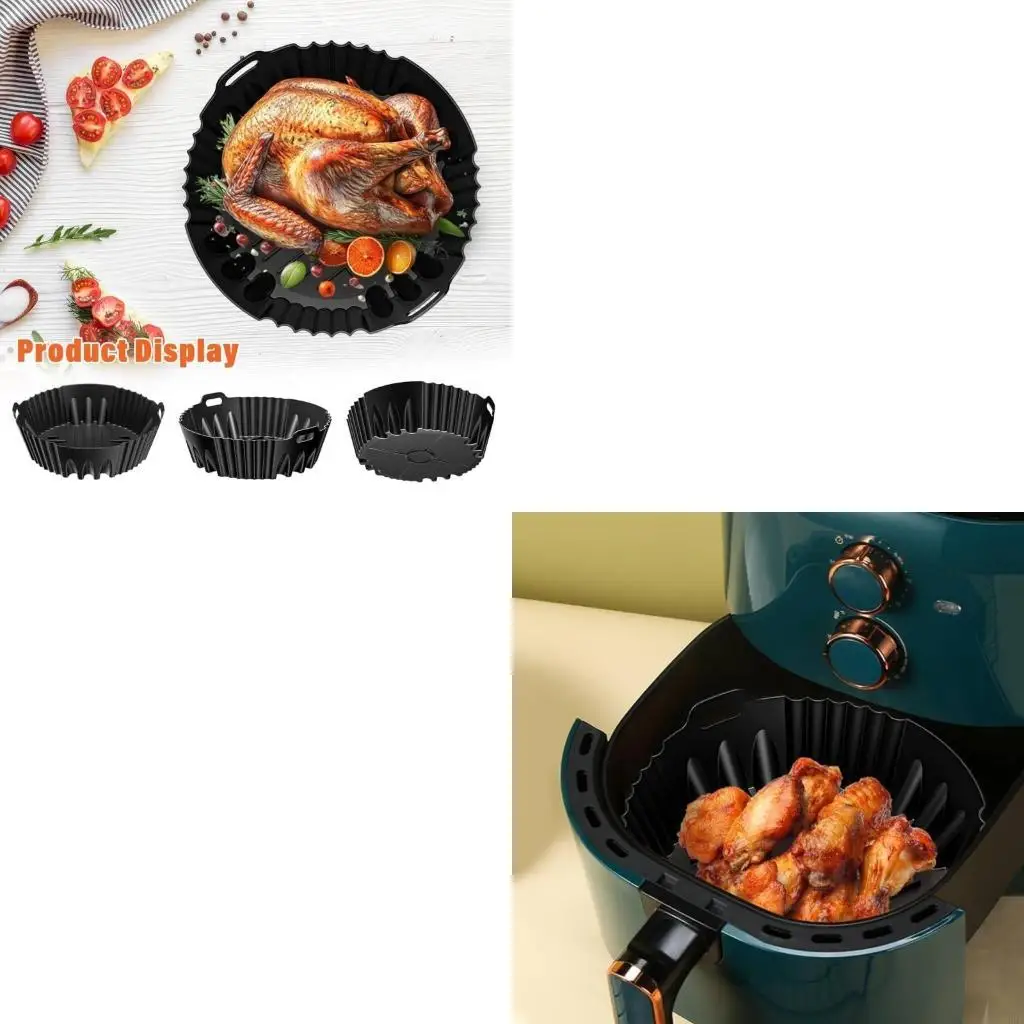 j6pe 실리콘 에어 프라이어 패드 실리콘 라이너 논스틱 에어 프라이어 요리 액세서리