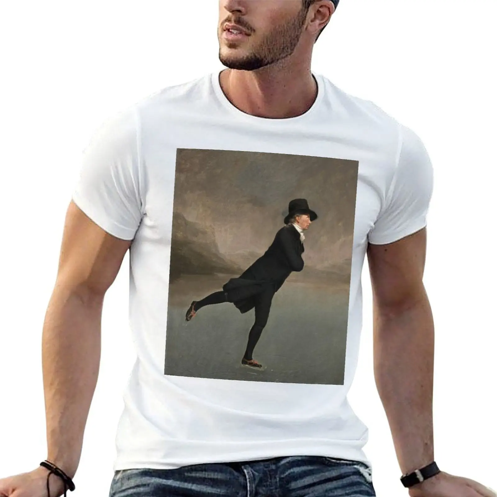 

Sir Henry Raeburn's The Reverend Robert Walker skating on Duddingston Loch T-Shirt t shirts for man cotton funny T-Shirt