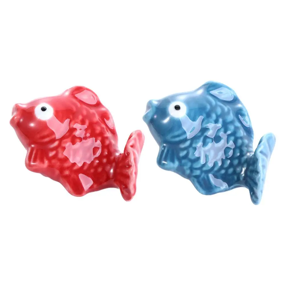 Restaurant Hotel Creative Cute Ceramic Fish Shaped Dinnerware Stand Chopsticks Holder Tableware Rack Chopstick Rest