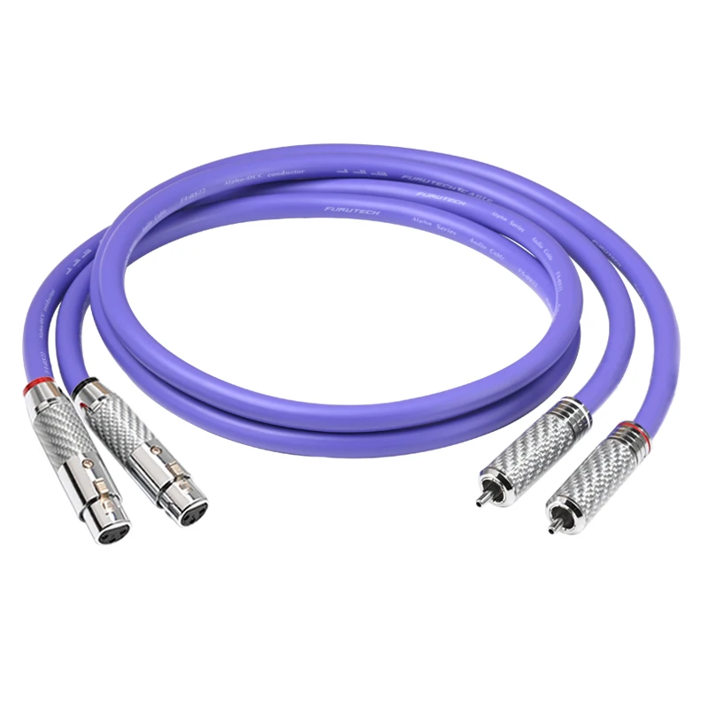ATAUDIO Ein Paar HiFi-RCA-auf-XLR-Kabel für Verstärker-Lautsprecher. Hochwertiges 7N OCC 2RCA-Stecker auf 2XLR-Stecker und Buchse, professionelles Audiokabel 4