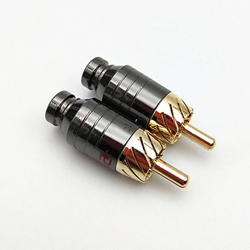 2/4Pcs Luxury Soldering RCA Plug Jack Connector Speaker Audio Output/Input Adapter Plug Gold plated Earphone connector jack