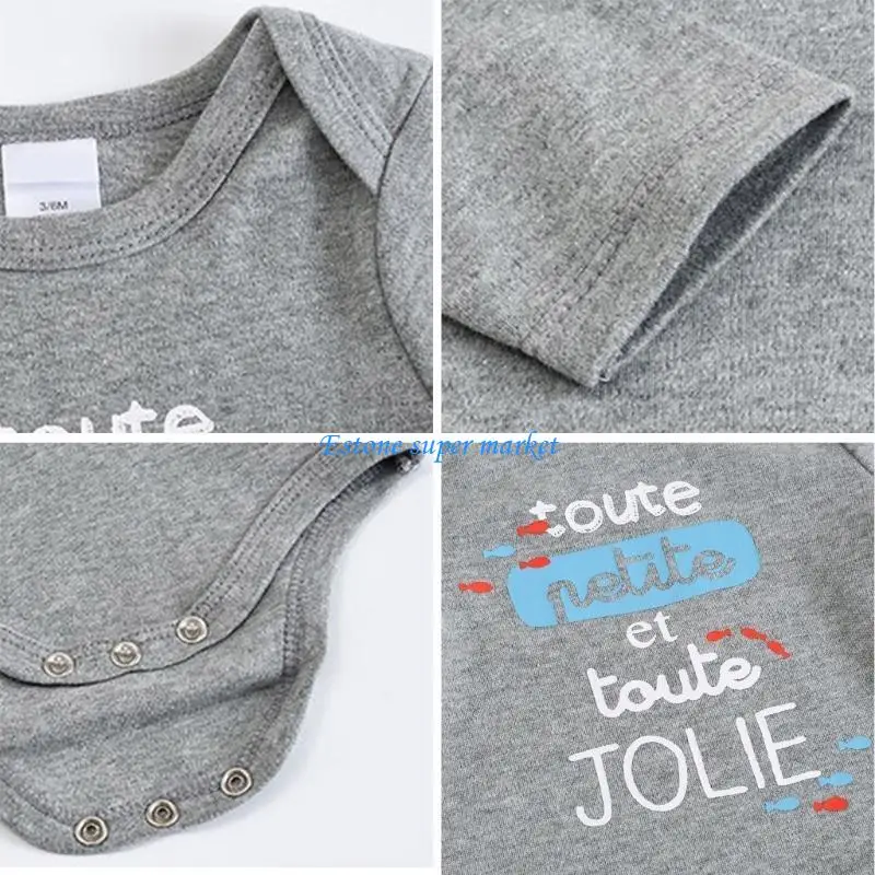 090B 3pcs طفل للجنسين الزي حللا الخريف رومبير الربيع طويلة الأكمام طفل صغير