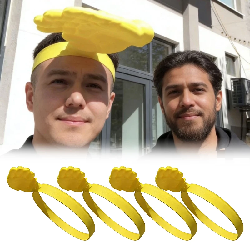 Funny 3D Printed Hand Palm Visor Hat Creative Hand Shape Headband Sun Cap Outdoor UV Protection Summer Photo Prop