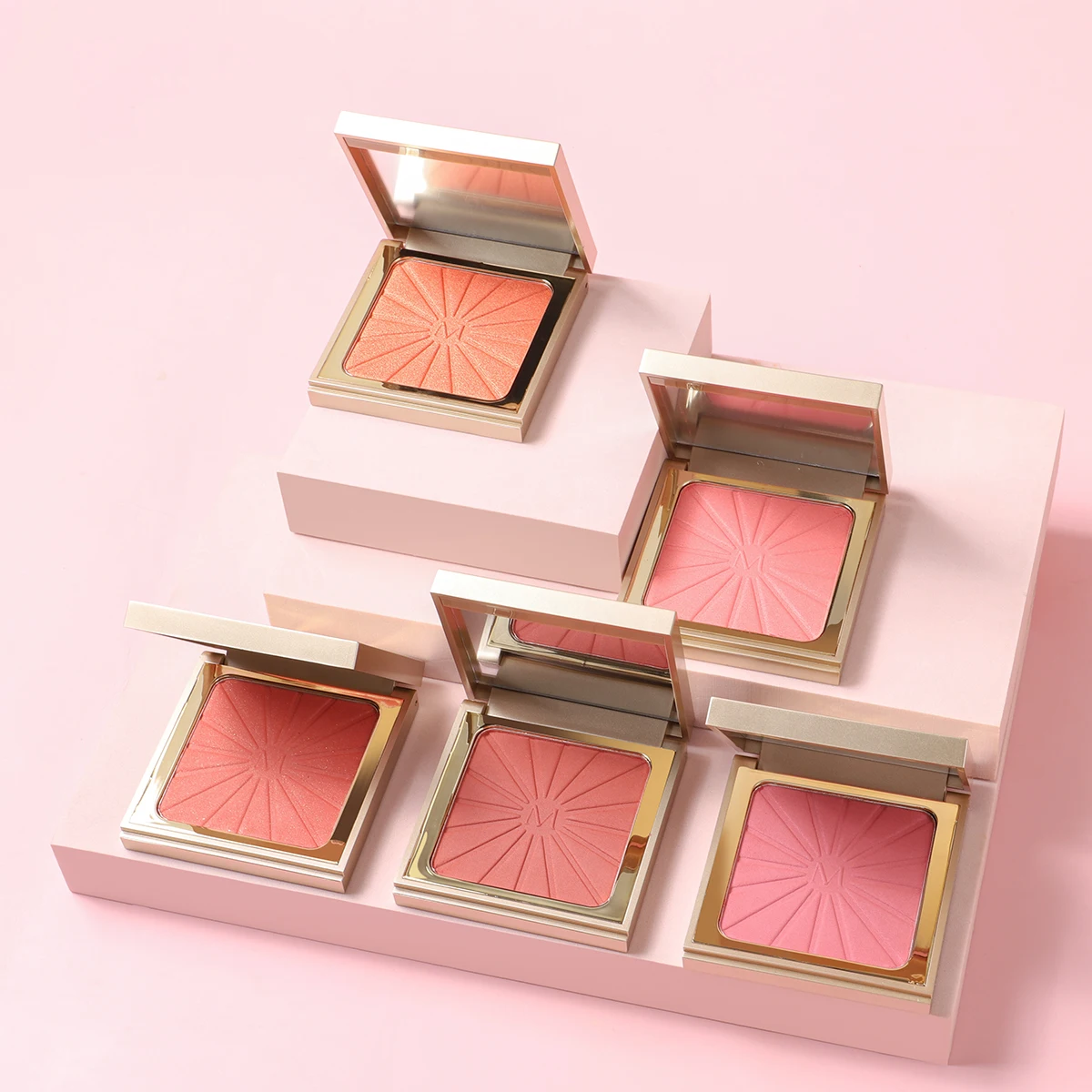 IMAGIC Brightening Highlighter&Cheek Blush Palette Professional Brighten 8-Color Repair Smooth Oil-Control Natural Pressed Makeu