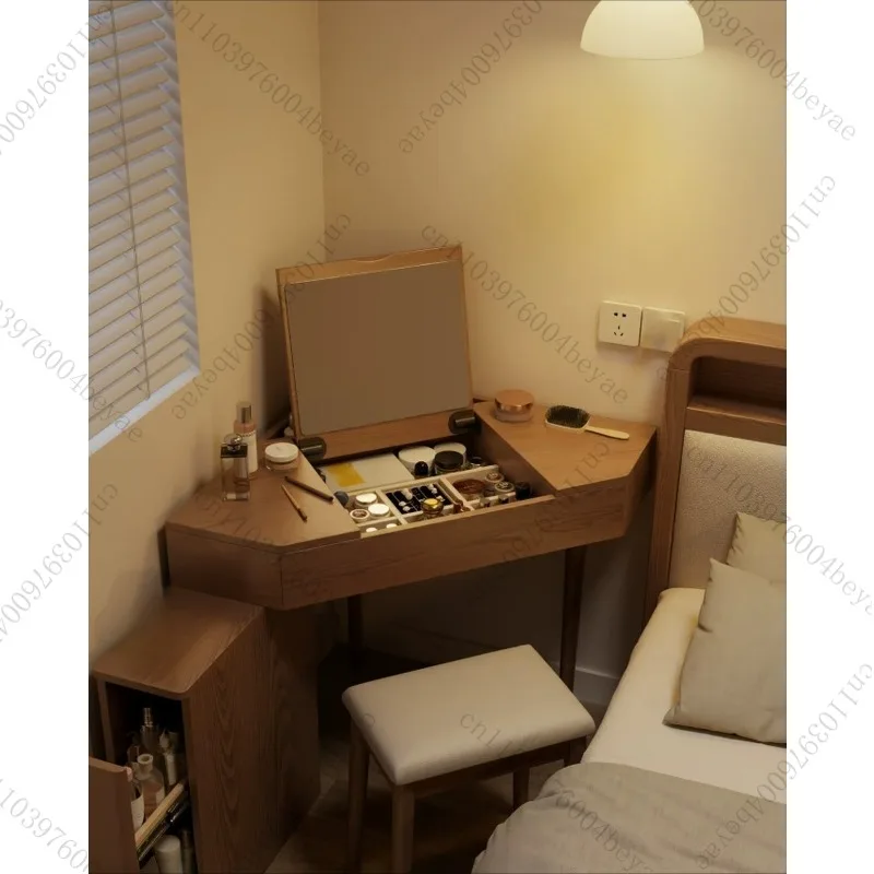 Winter wood solid wood corner dresser small makeup table desk integrated bedroom storage cabinet