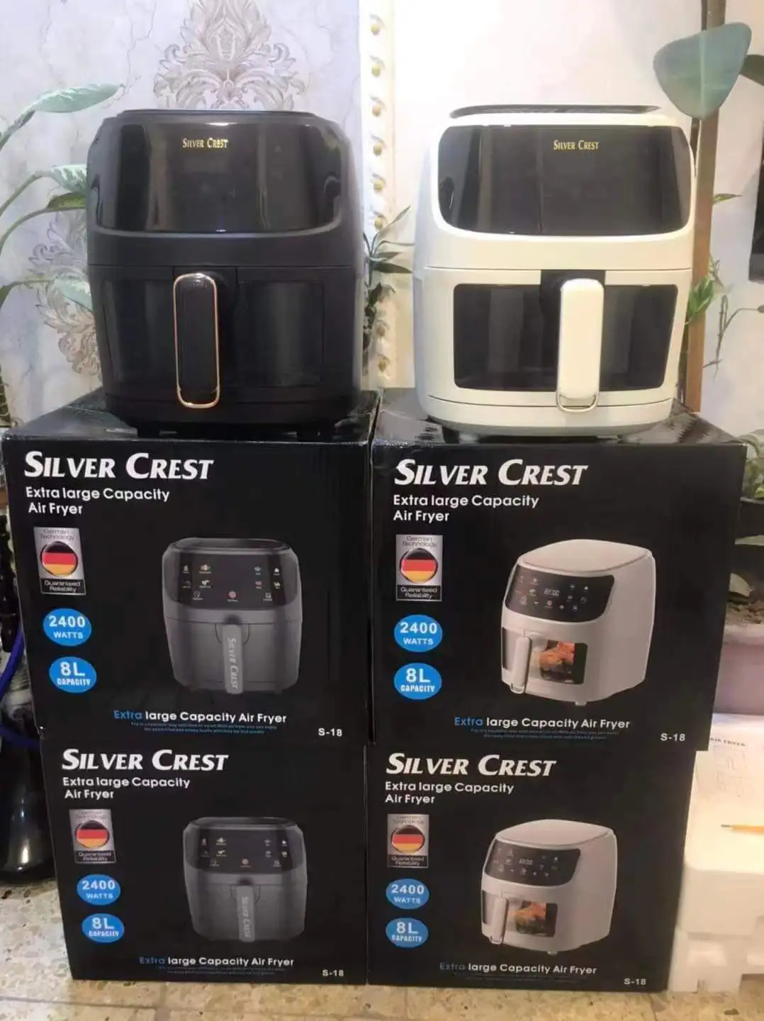 Silver Crest 8L Liter 2400W Factory Price Healthy Digital Air Fryer The Power 360 Digital Manual Air Fryer Oven