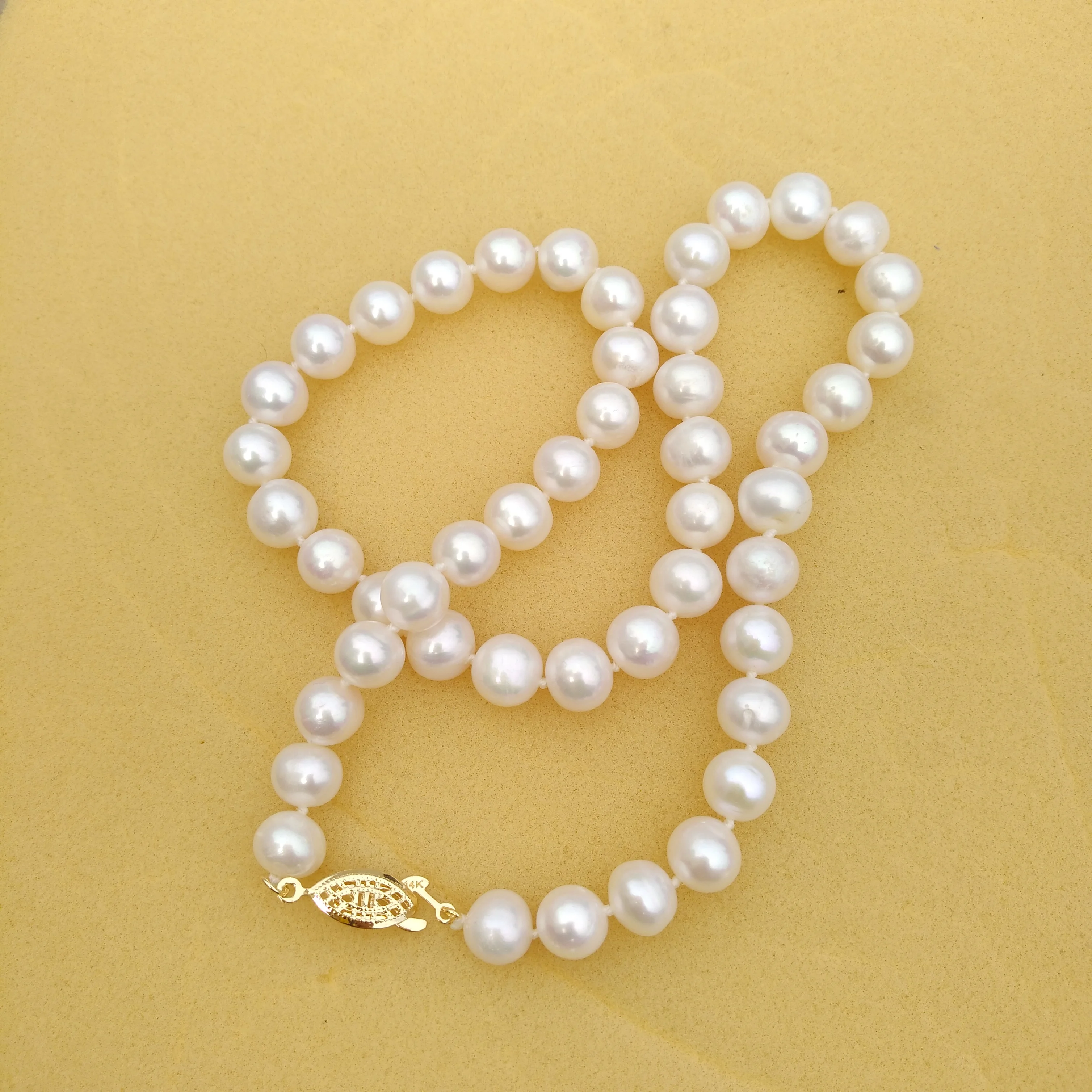 7-8mm Genuine White South Sea Pearl Set Natural Luster round Necklace Bracelet Earrings Customizable Latest List