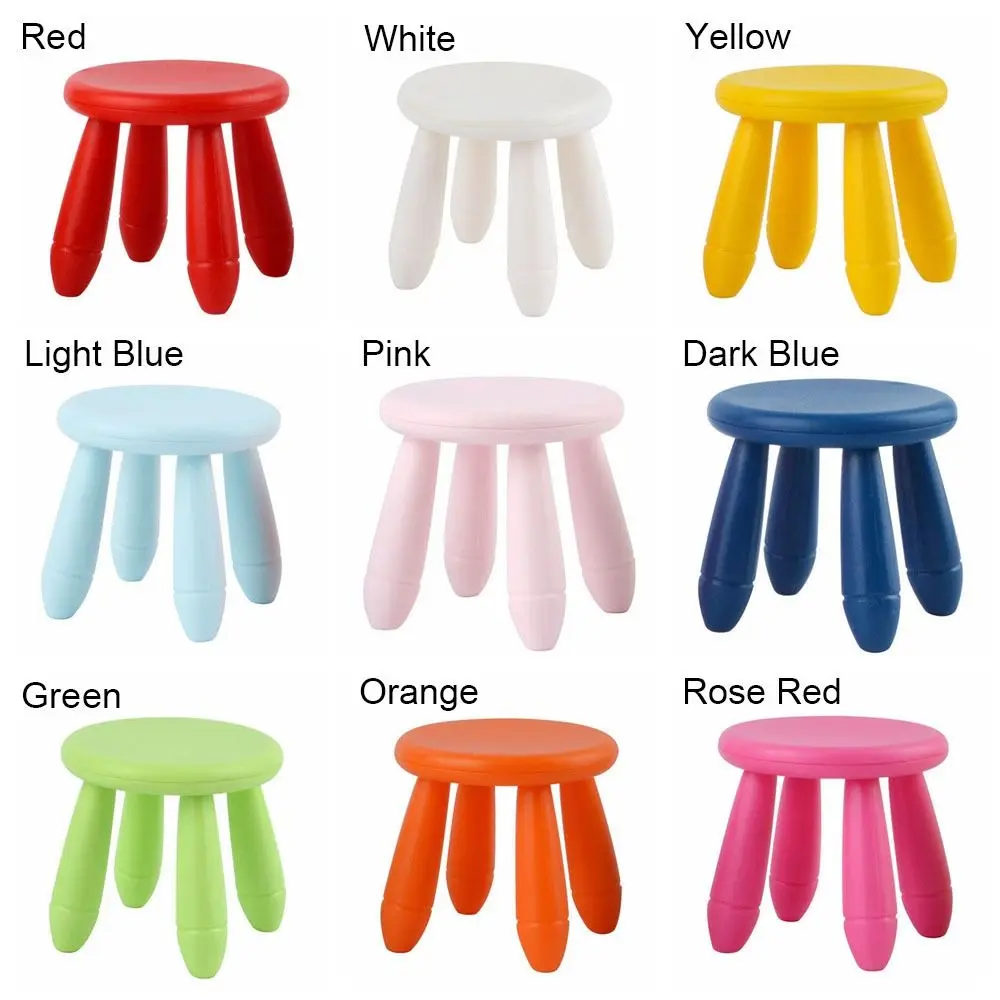 Colorful Dollhouse Stool Gift Doll Accessories 1:12 Scale Mini Chair Plastic Playing House Miniature Furniture Toy