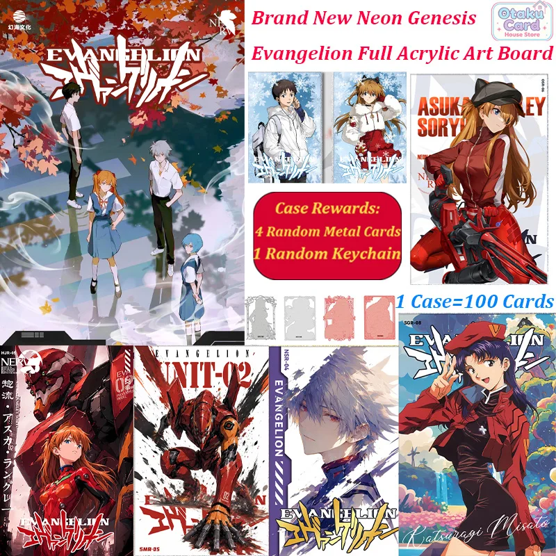 Neon Genesis Evangelion EVA Full Acrylic Shikishi Art Board Anime Collectible Color Paper Card Holographic Waifu Display Card