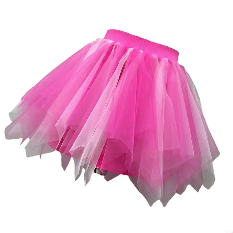 

Многослойная юбка-пачка для вечеринки в честь Хэллоуина Мини-юбка из тюля из полиэстера с эластичной резинкой на талии 6XDA