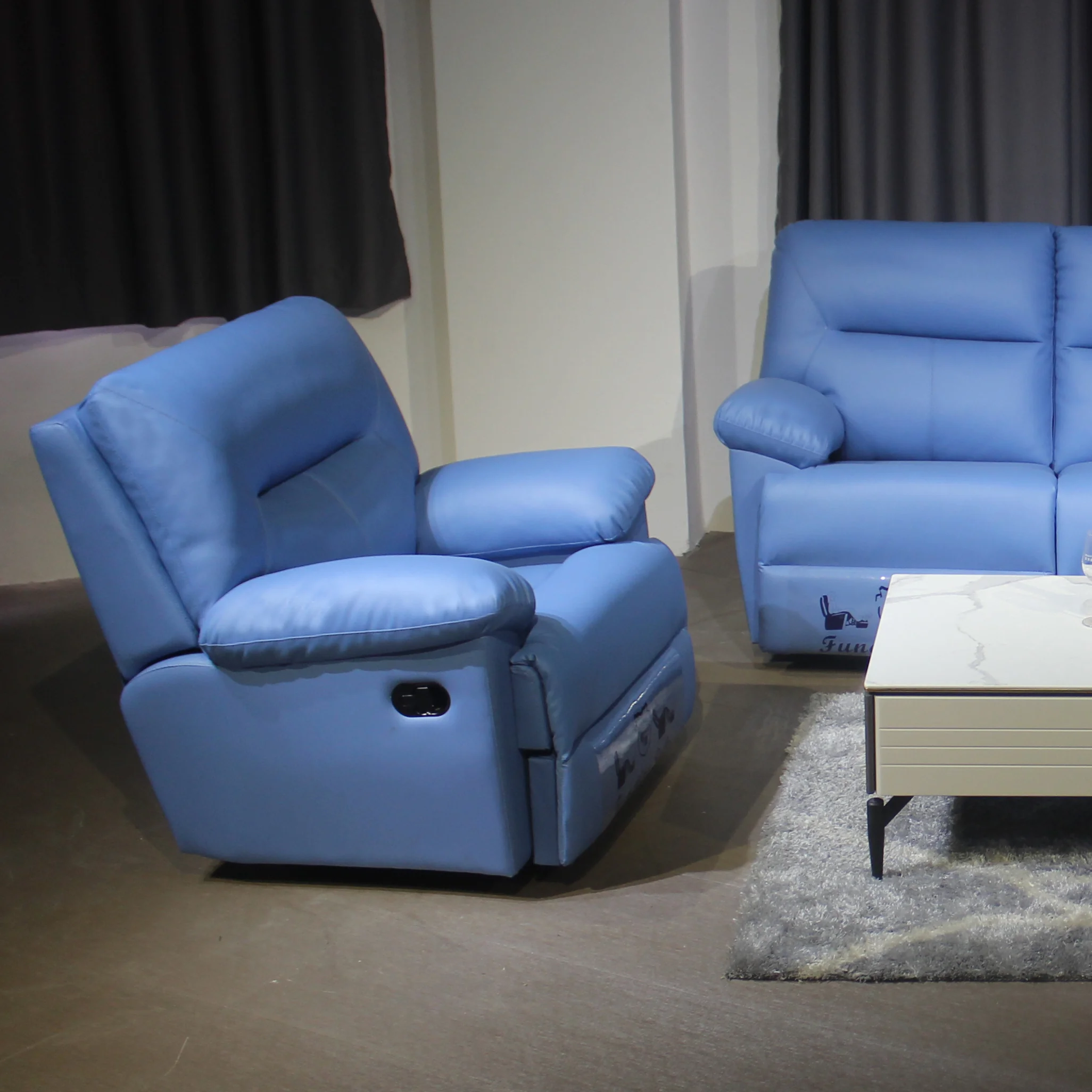 #European Style Living Room Sofa Microfiber Fabric Electric Recliner Sofa Lazy Recliner Sofa