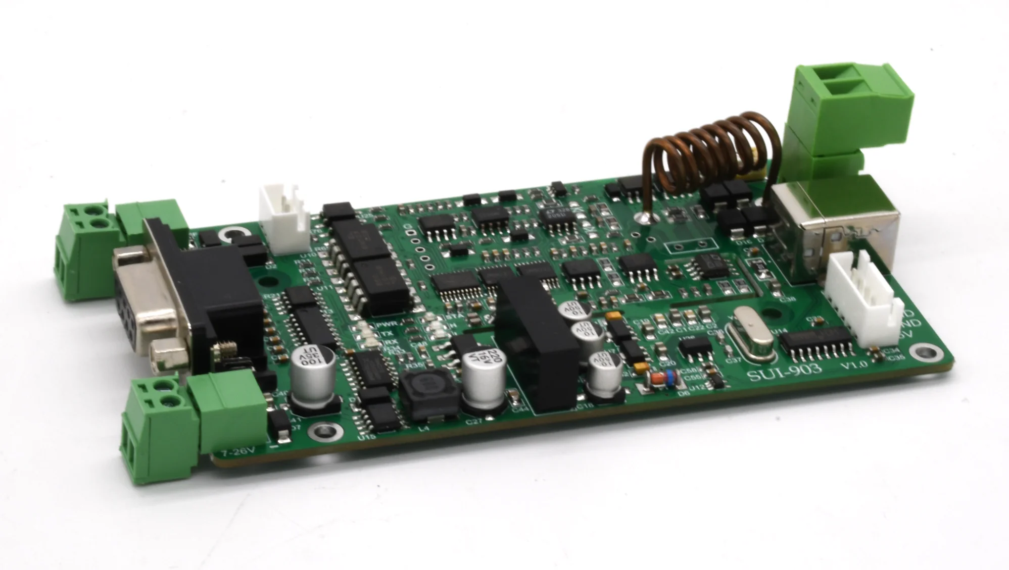 SUI-903 Microammeter UA Current Detection Card Serial Communication Positive and Negative Current 500uA-2A Large Current
