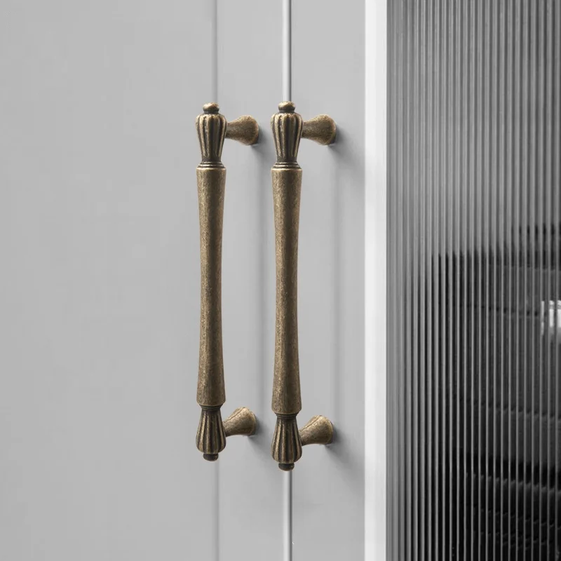 Antique Wardrobe Door Handle Nickel Brushed Kitchen Cabinet Storage Handles Cupboard Drawer Knob Furniture Handles Cabinet Knobs