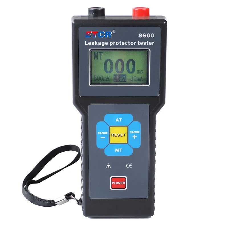 ETCR8600 Professional Electrician Overhaul Equipment Leakage Protector Tester for Testing Earth Leakage Protectors