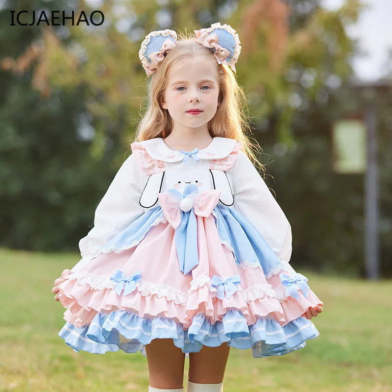 

ICJAEHAO Spanish Lolita Dress for Girl Kids Princess Party Dresses Children Tutu Ball Gown Infant Children Clothing Girl Costume