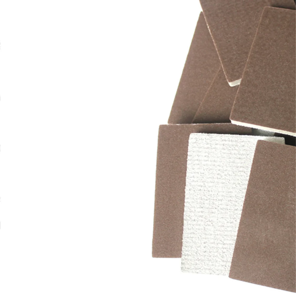 75*100MM เปียกและแห้ง Flocked ฟองน้ำสีแดงกระดาษทราย Abrasives Self-Adhesive 300-2000กรวดขัดบดเครื่องมือ Hook และ Loop