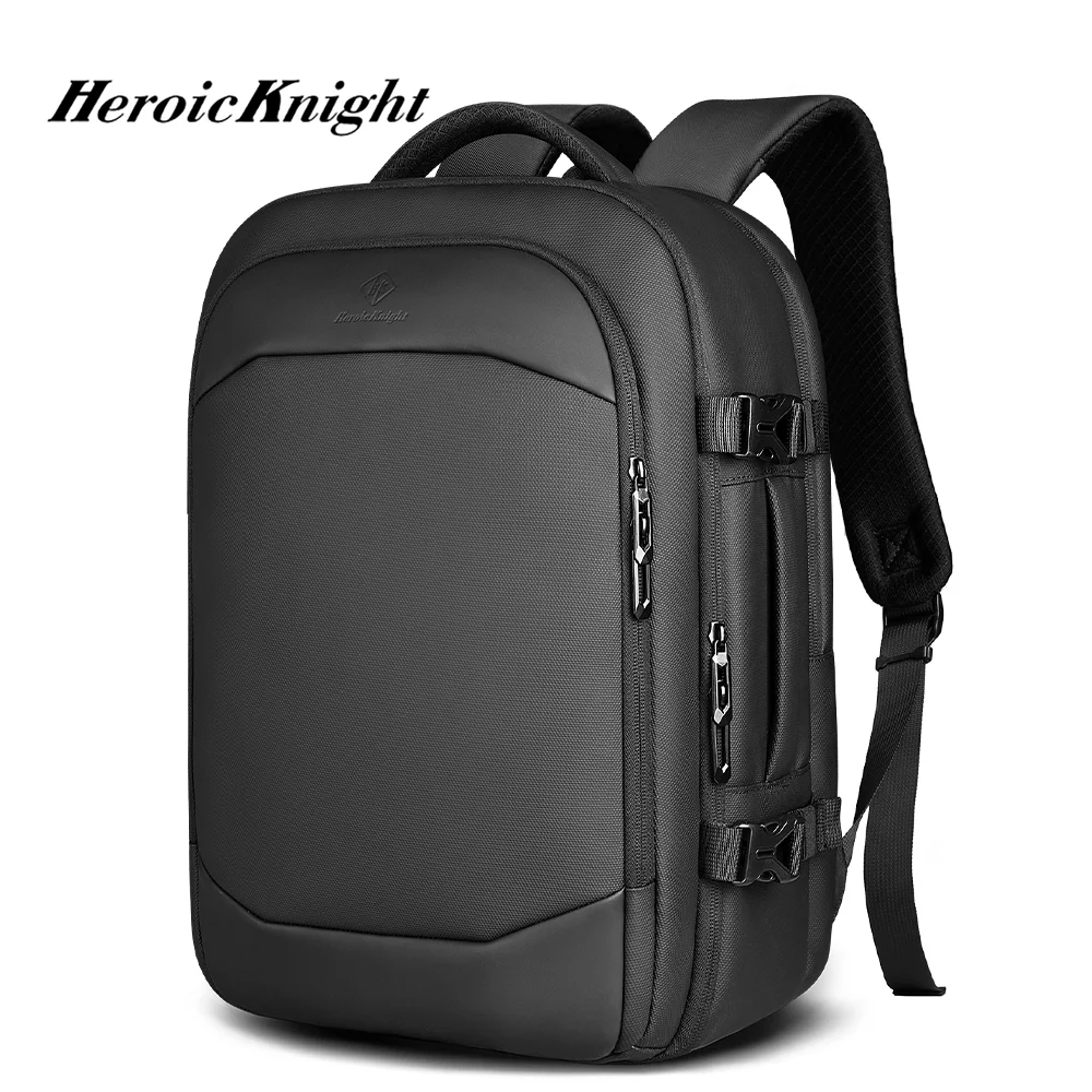 حقيبة ظهر رجال الأعمال من Heroic Knight بسعة كبيرة للمشي لمسافات طويلة والسفر تحمل على الظهر مقاس 17 بوصة مقاومة للماء حقيبة كمبيوتر محمول للكلية في عطلة نهاية الأسبوع