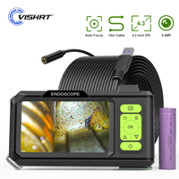 4.3 Inch IPS Screen Industrial Endoscope Camera HD1080P Car Inspection Borescope Waterproof Rigid Autofocus Camera 1920P 2600mAh