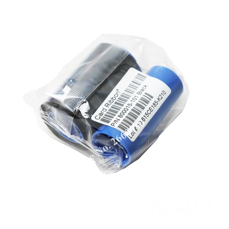 New Black Ribbon 800015-101 for Zebra P300 P310 P320i P330i P400C P420 P430i P500C P520C P520 P600C Card Printers 1000 Prints
