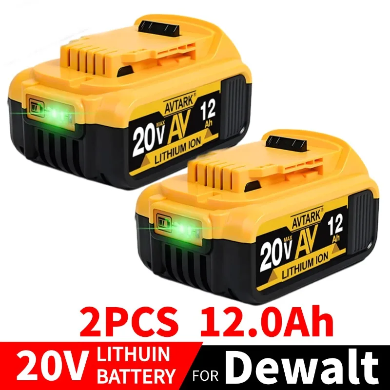 For Dewalt DCB200 20V 12.0AH Replacement Battery Compatible with For Dewalt DCB184 DCB182 DCB180 DCB181 DCB182 DCB201 DCB206
