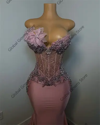 6 best sales हॉट पिंक प्रोम ड्रेस - №5