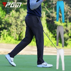 PGM Men Golf Pants Male Breathable Quick Dry Trousers Men Elastic Waistband Long Pants Split Zipper Casual Golf Sweatpants