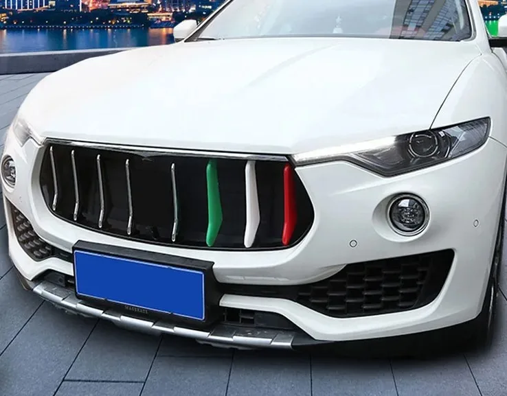 ABS Car-styling Front Grille Trim Strips Cover Stickers 2016-2021 for Maserati LEVANTE Car Accessories Exterior