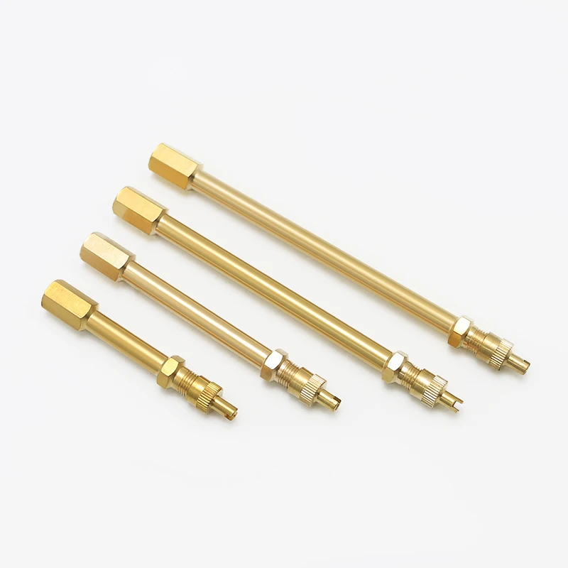 1pc Metal Truck Tire Valve Extension Straight Brass Bus Tyre Valve Extender Copper Valve Adaptor Wheel Rim Accessories