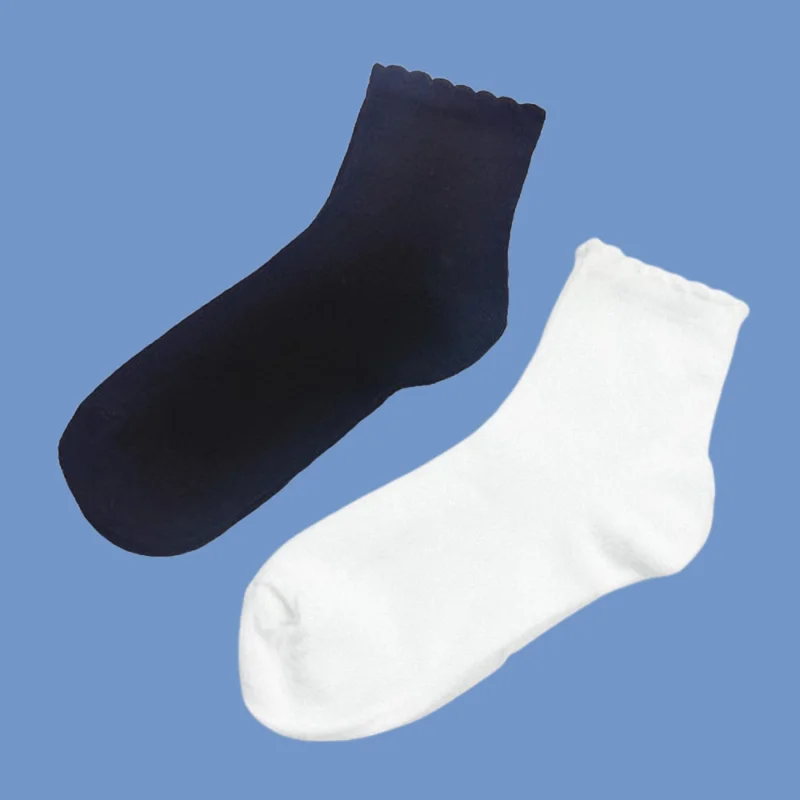 

5/10 Pairs New High Quality Summer Lace Mid-tube Student Socks Uniform Pile Socks Trendy Socks Cute Women's Casual Socks