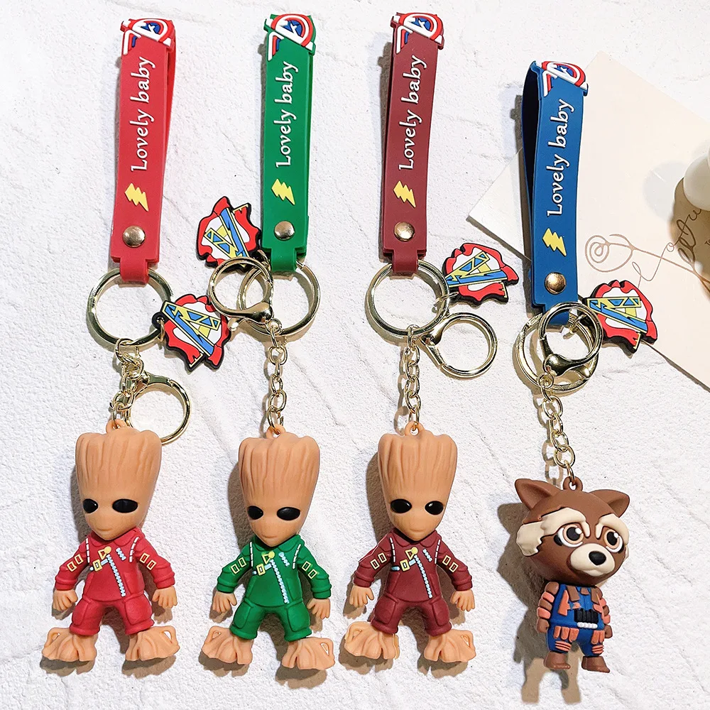 Guardians Of The Galaxy Vol. 2 Tree Man Baby Groot Key Chain Anime Pendant Avengers Key Pendant