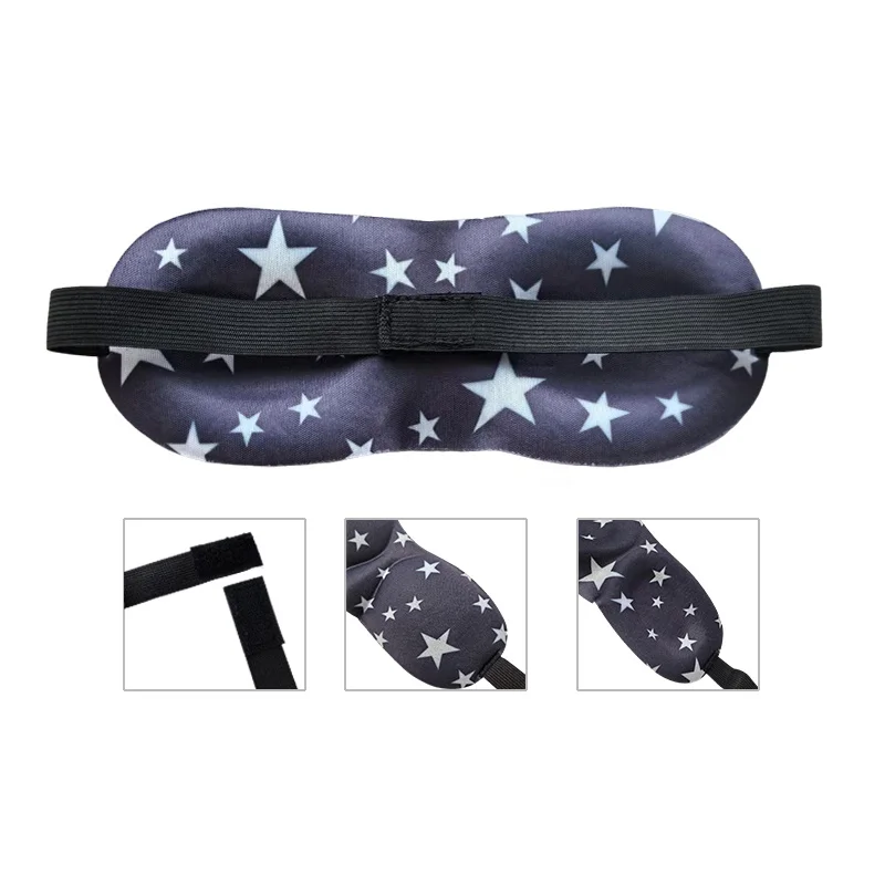 3D Seamless 3D Eye Mask Black Shading Sleep Mask For Students Lunch Break Eye Mask With Leopard Print Star Patterns