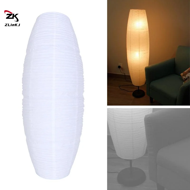 -Minimalist Tall Rice Paper Floor Lamp Natural Material Soft Warm Glow for Living Room Bedroom Studio Decor