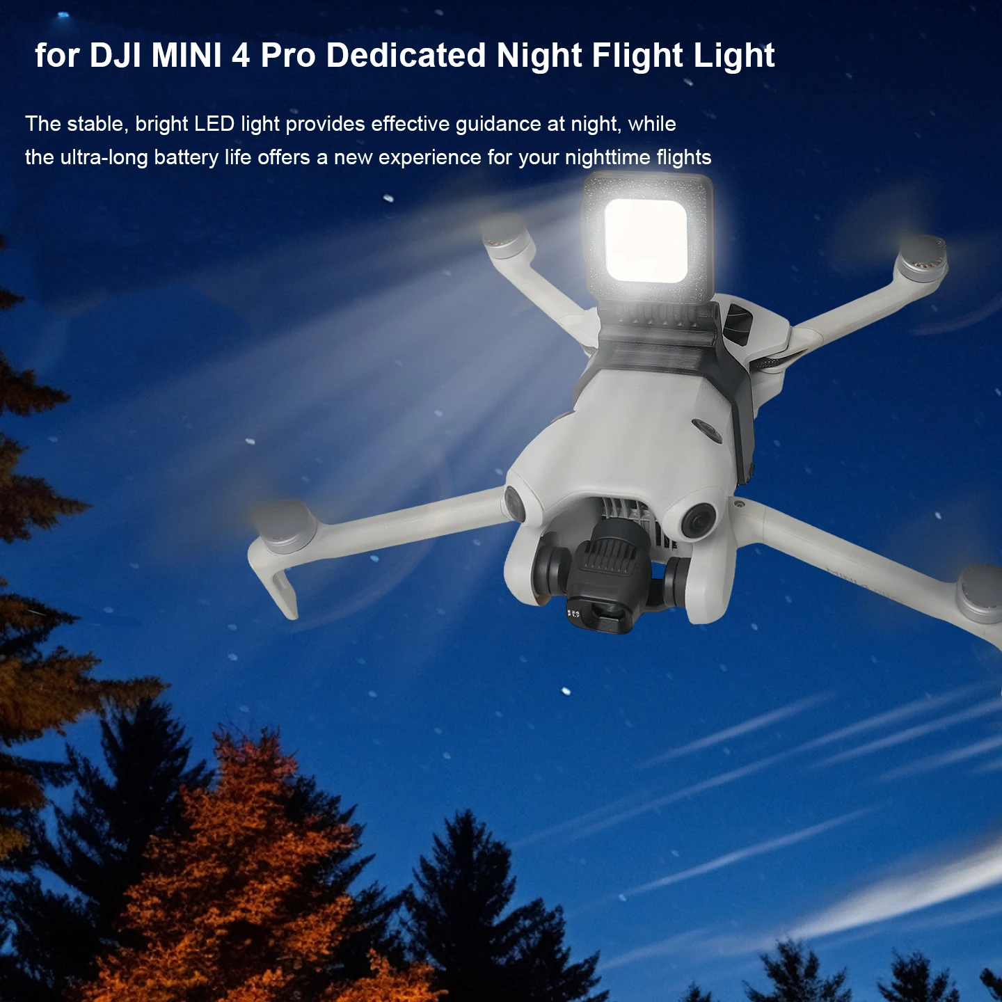 

For DJI mini4 pro Night Navigation Light 3-Mode LED with 180° Adjustment Built-in Battery