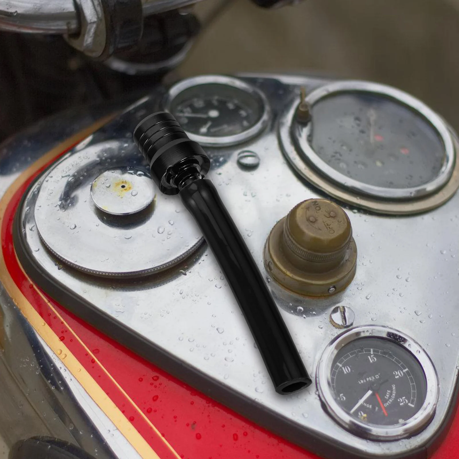 

2pcs Fuel Vent Motorcycle Gas Cap Hose CNC Fuel Gas Tank Cap Air Vent Valve Hose Tube Aluminum Red Black ATV