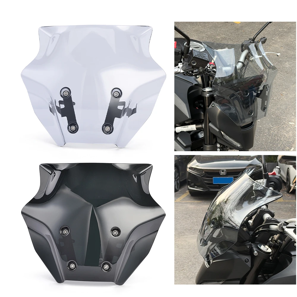 

Motorcycle Meter Visor Windshield Sport Windscreen For YAMAHA MT-07 MT07 MT 07 2026 2025 Double Bubble Wind Deflectors