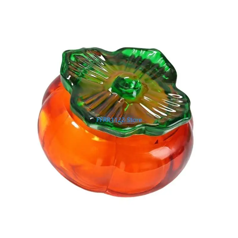 Y1UFカボチャ形状アクリルネイル用のネイルダッペンディッシュガラスクリスタルアクリルパウダーホルダー付きダッペンディッシュカップ