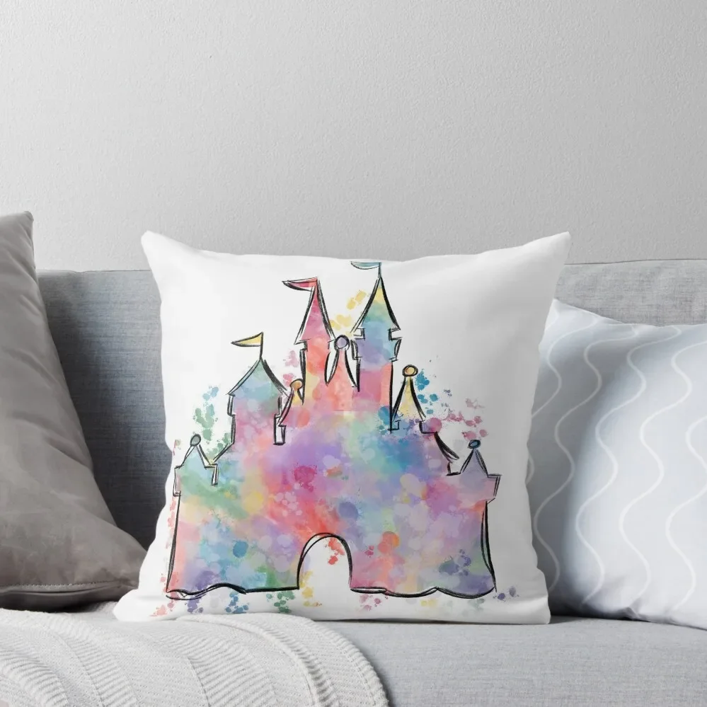 

Dreamy Castle Throw Pillow Pillows Aesthetic Cushions Home Decor Bed pillowcases pillow