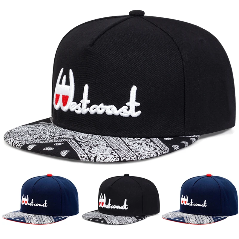 بارد الكاجو زهرة مطبوعة شقة الحواف قبعة قابل للتعديل الشارع الهيب هوب قبعة في الهواء الطلق ظلة قبعة الزخرفية قبعة للجنسين قبعة بيسبول #1