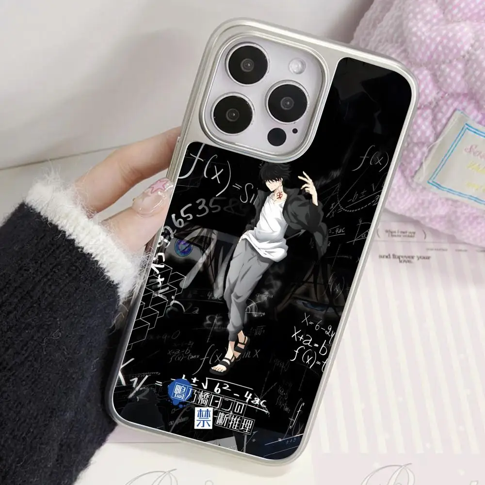 Чехол для телефона с аниме-дизайном Kamonohashi Ron для iPhone 17 16 15 14 13 12 11 Air Pro Max Plus, гальванизированное серебряное покрытие